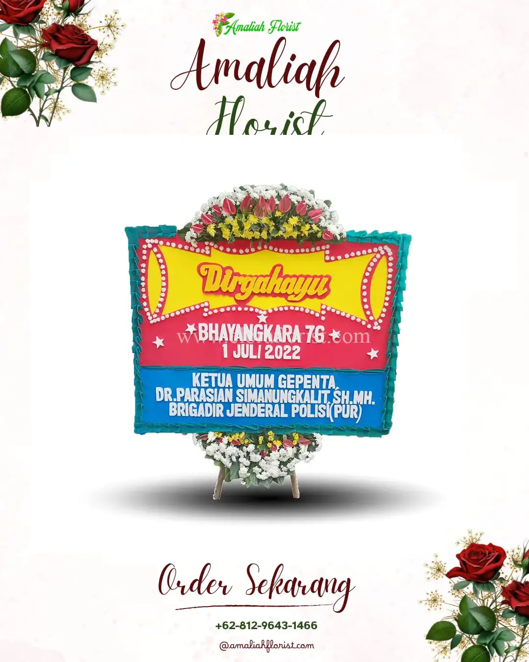 Papan Bunga HUT Ulang Tahun Muara Muntai